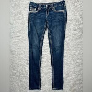 Rock Revival Nana Skinny Blue Wash Jeans Size 27x32
